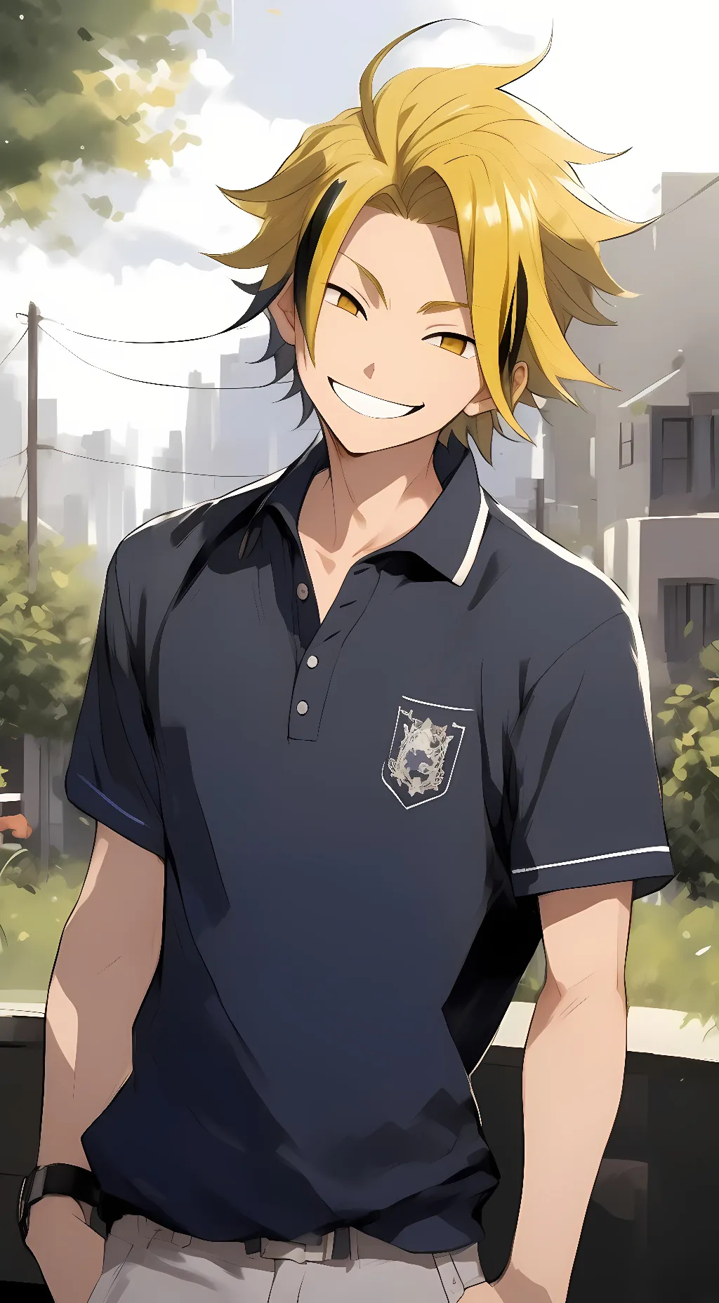 ai character: ~|Denki Kaminari|~ background