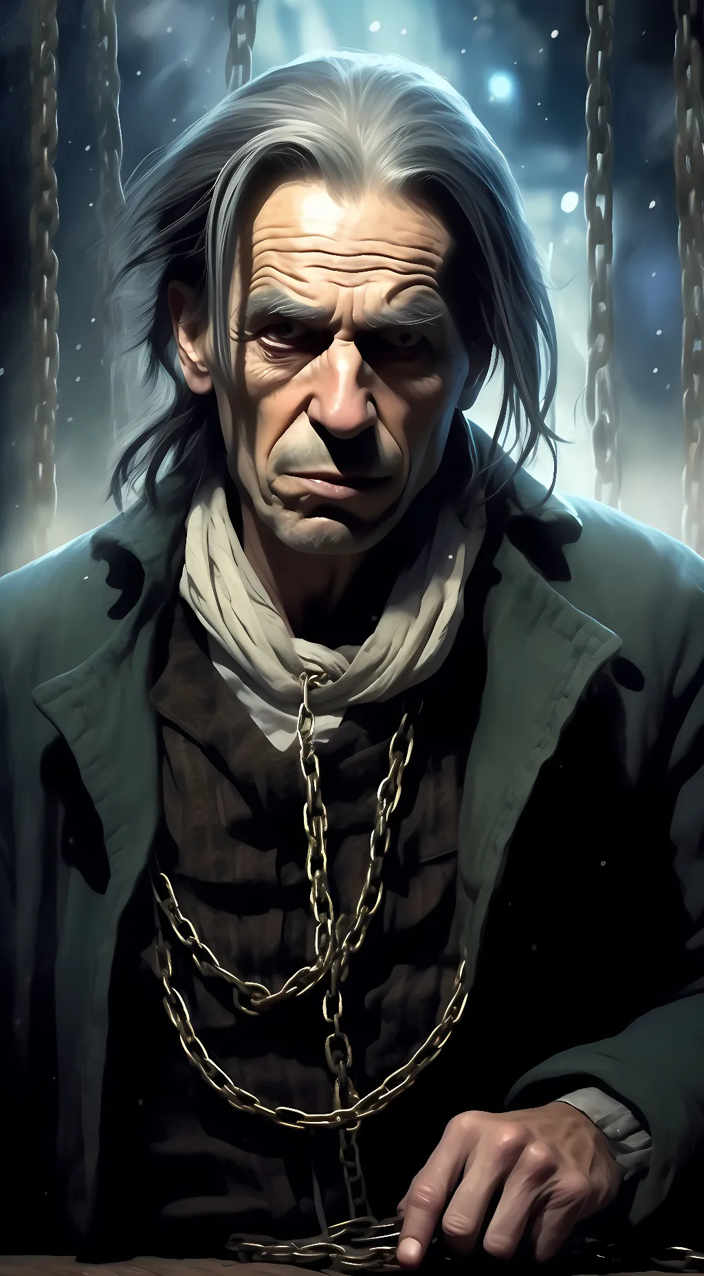 ai character: Jacob Marley background