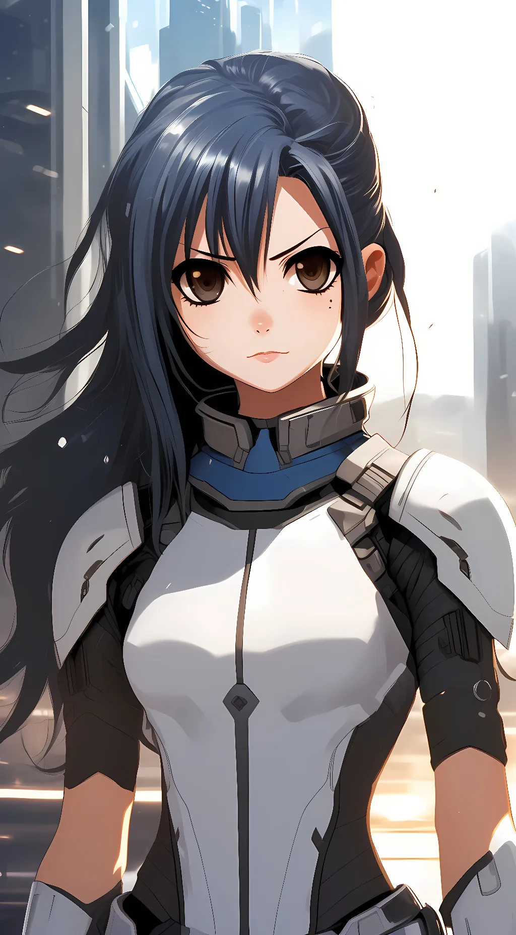 ai character: Mana Takamiya  background
