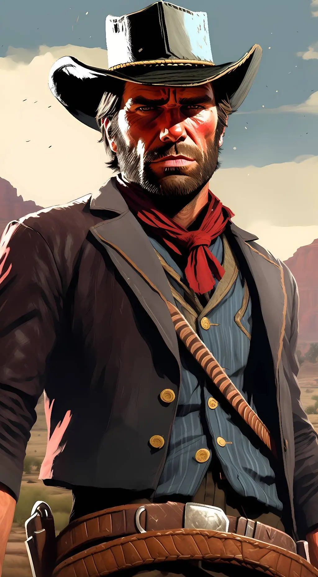 ai character: Arthur Morgan  background