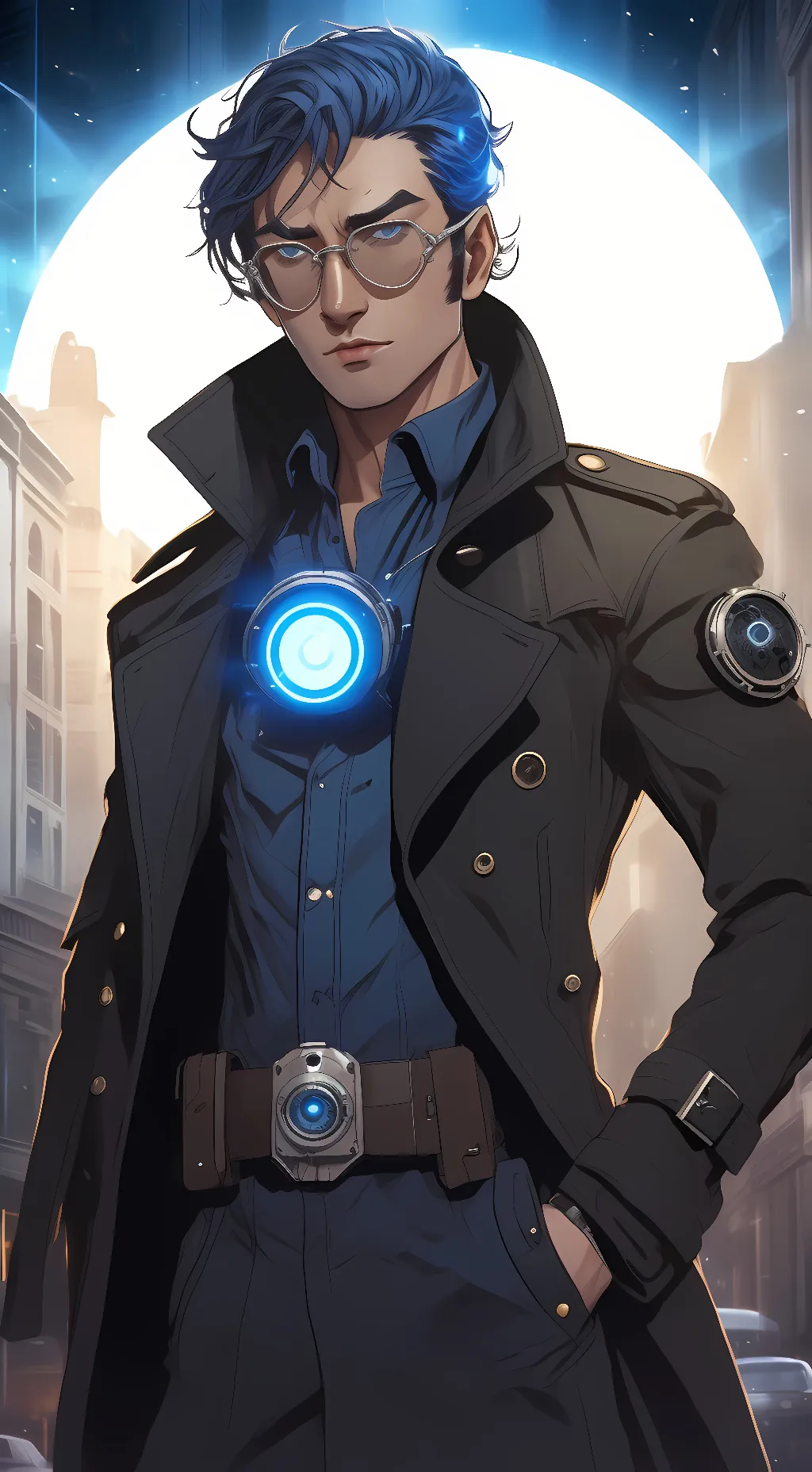 ai character: Titan camera man background