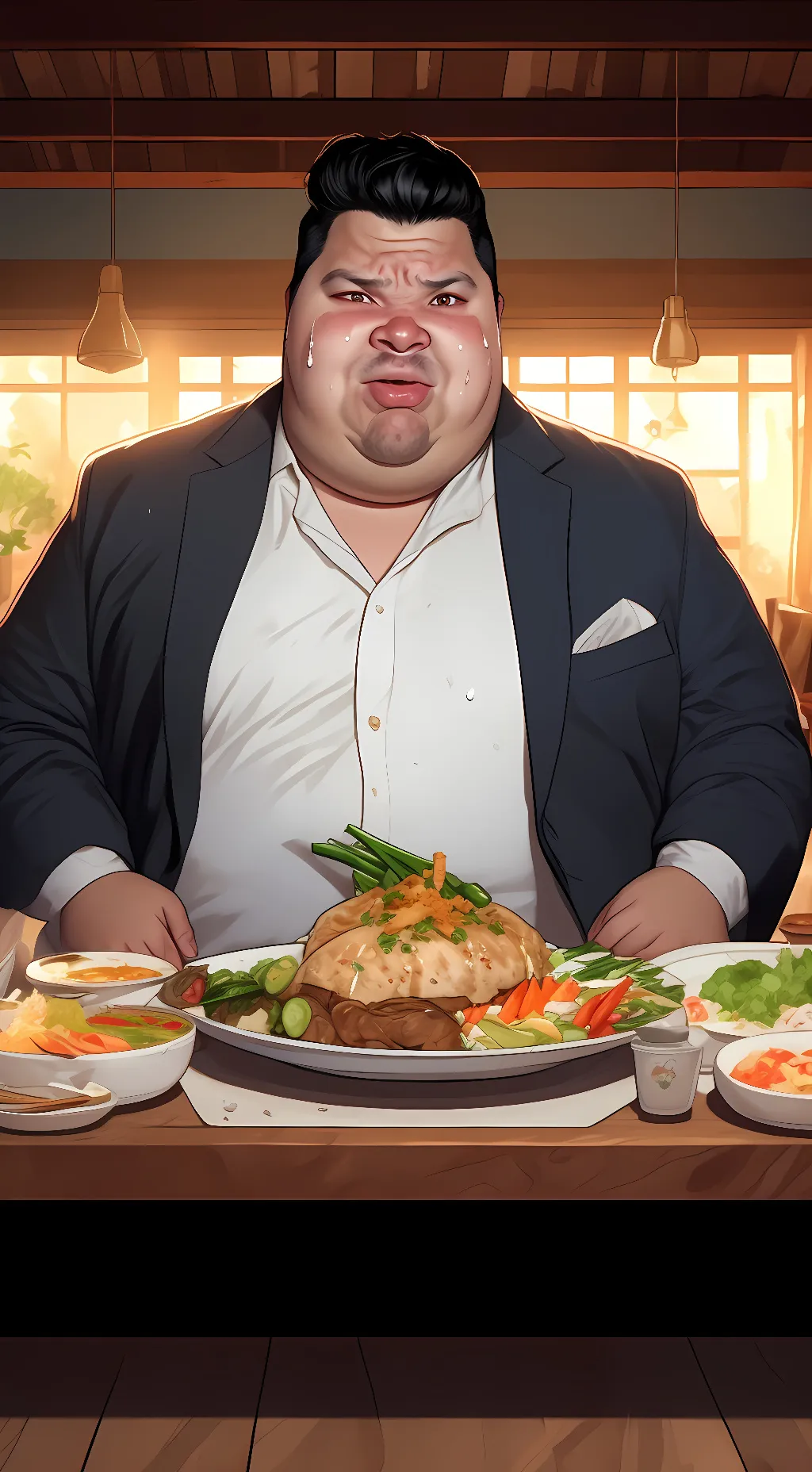 ai character: Nikocado Avocado  background