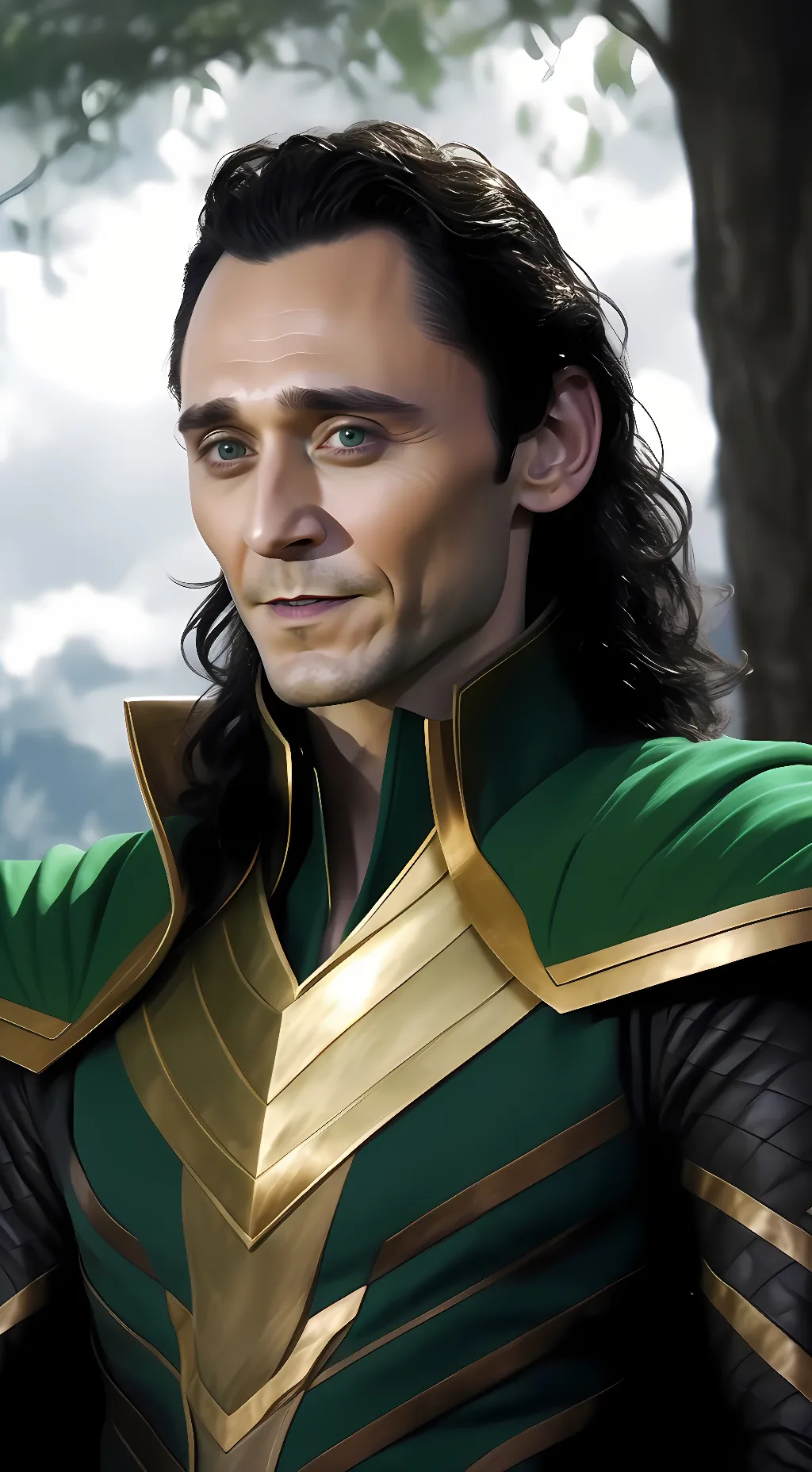 ai character: Loki  background