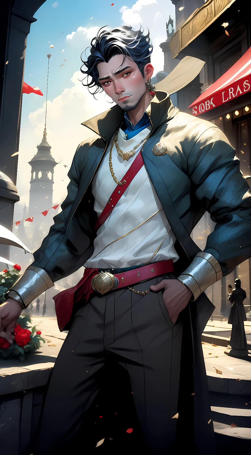 ai character: ash background