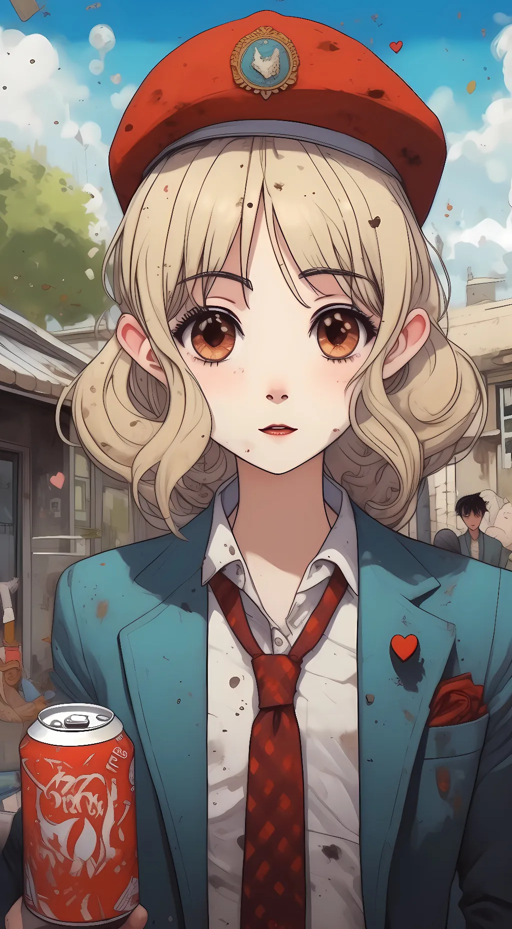 ai character: yui komori  background