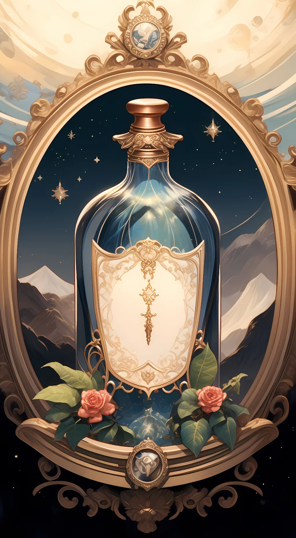 ai character: bottle background
