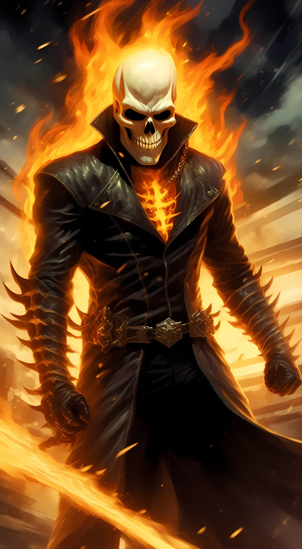 ai character: ghost rider background