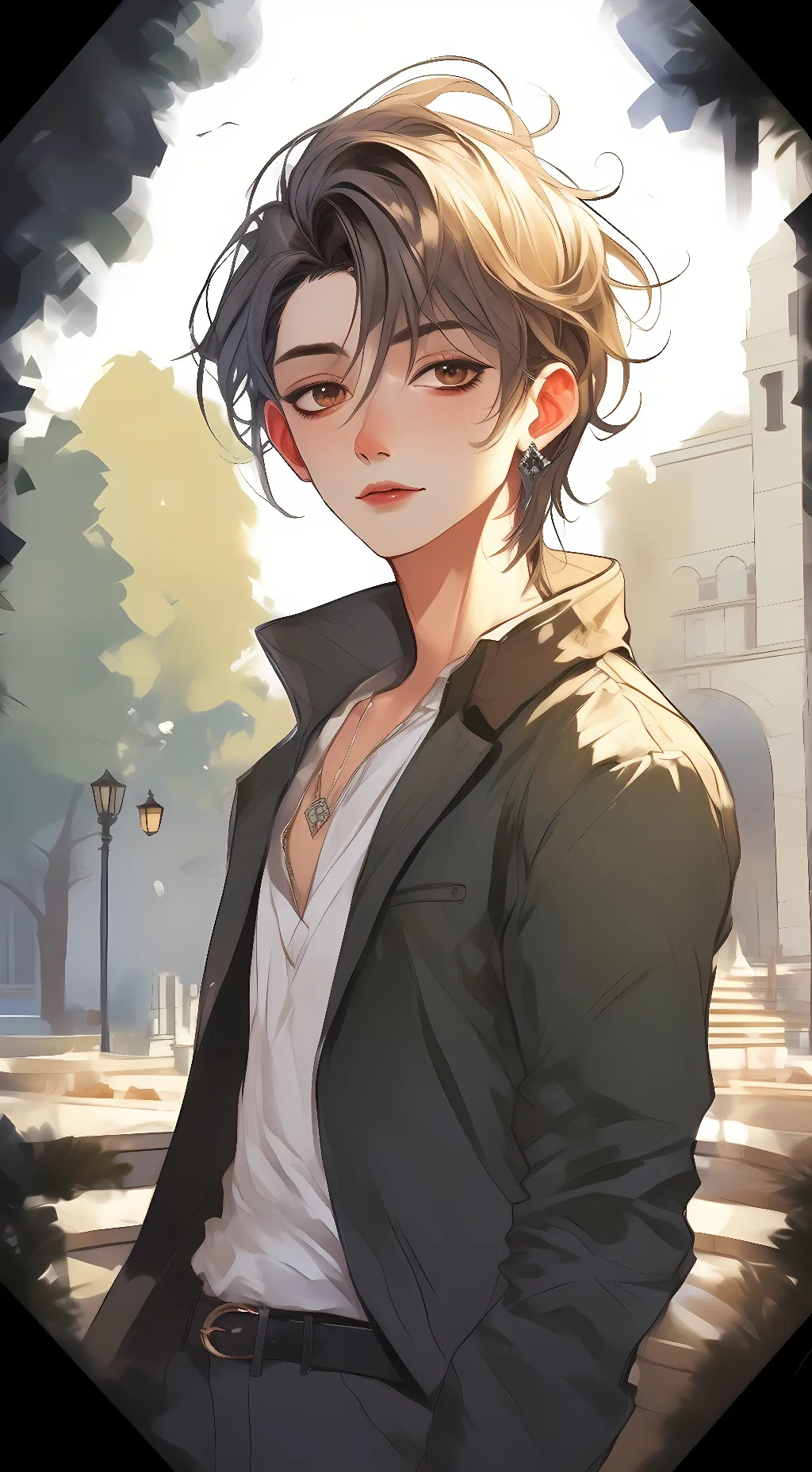 ai character: tray background
