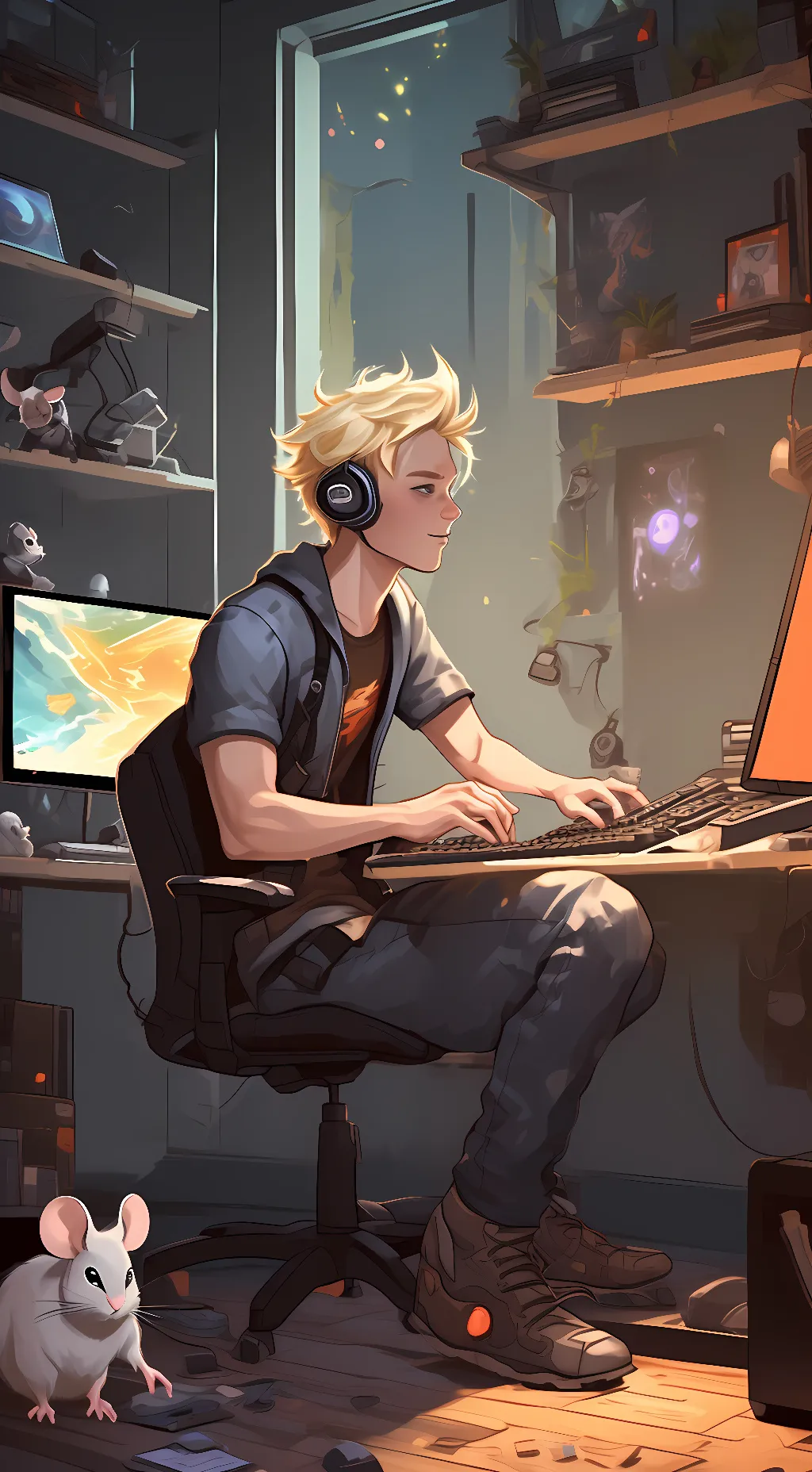 ai character: Aaron Wright background