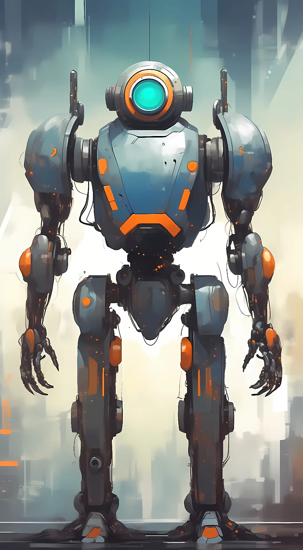 ai character: Mech cadets robos  background