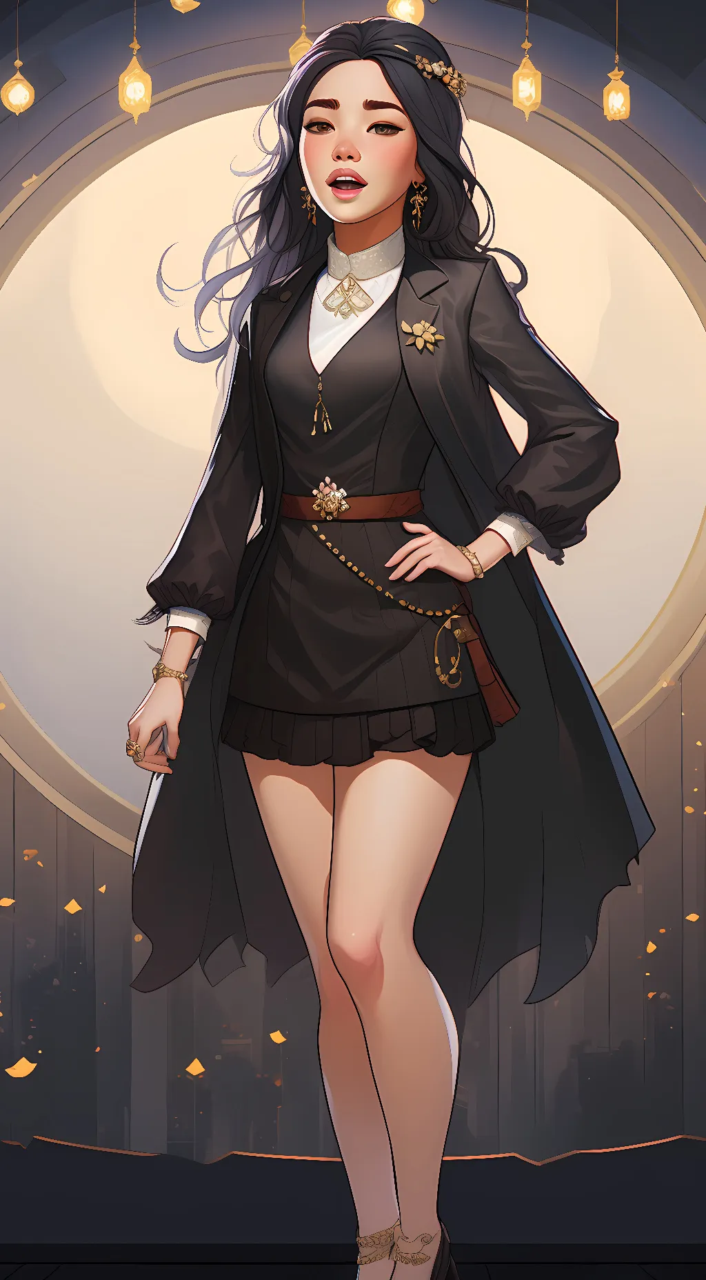 ai character: Bernadette Marin  background