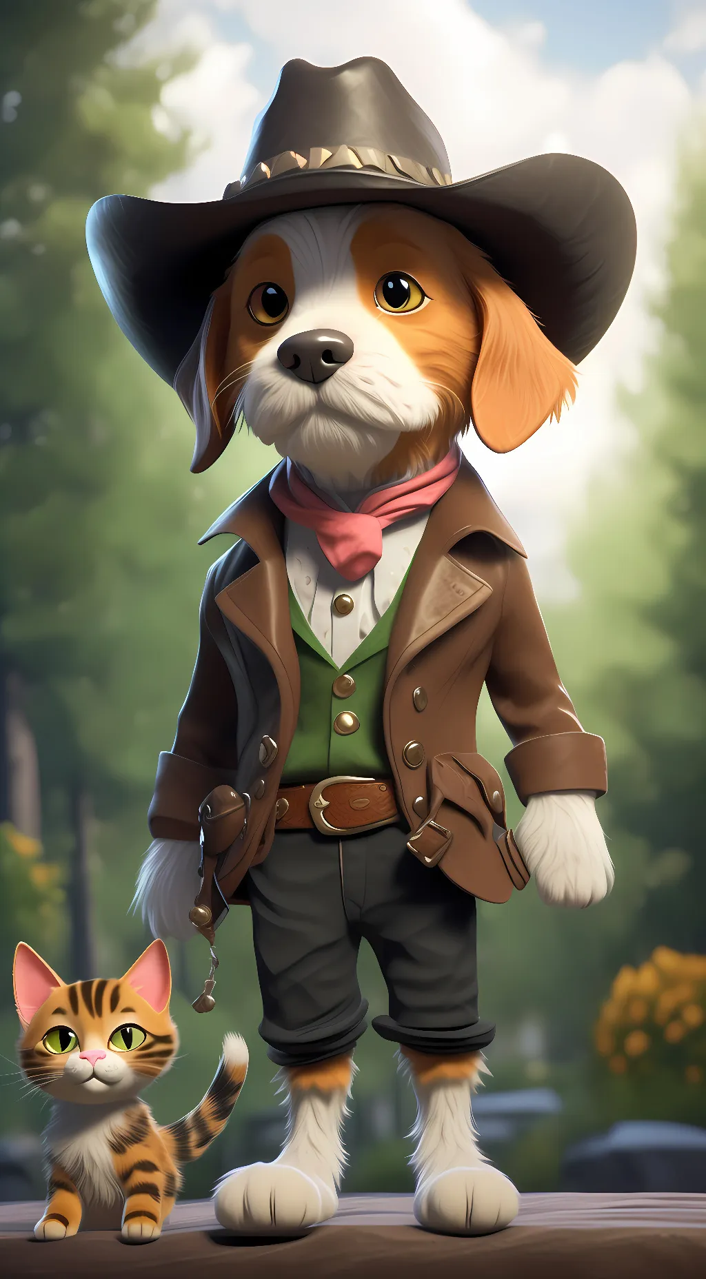 ai character: Ruffle background