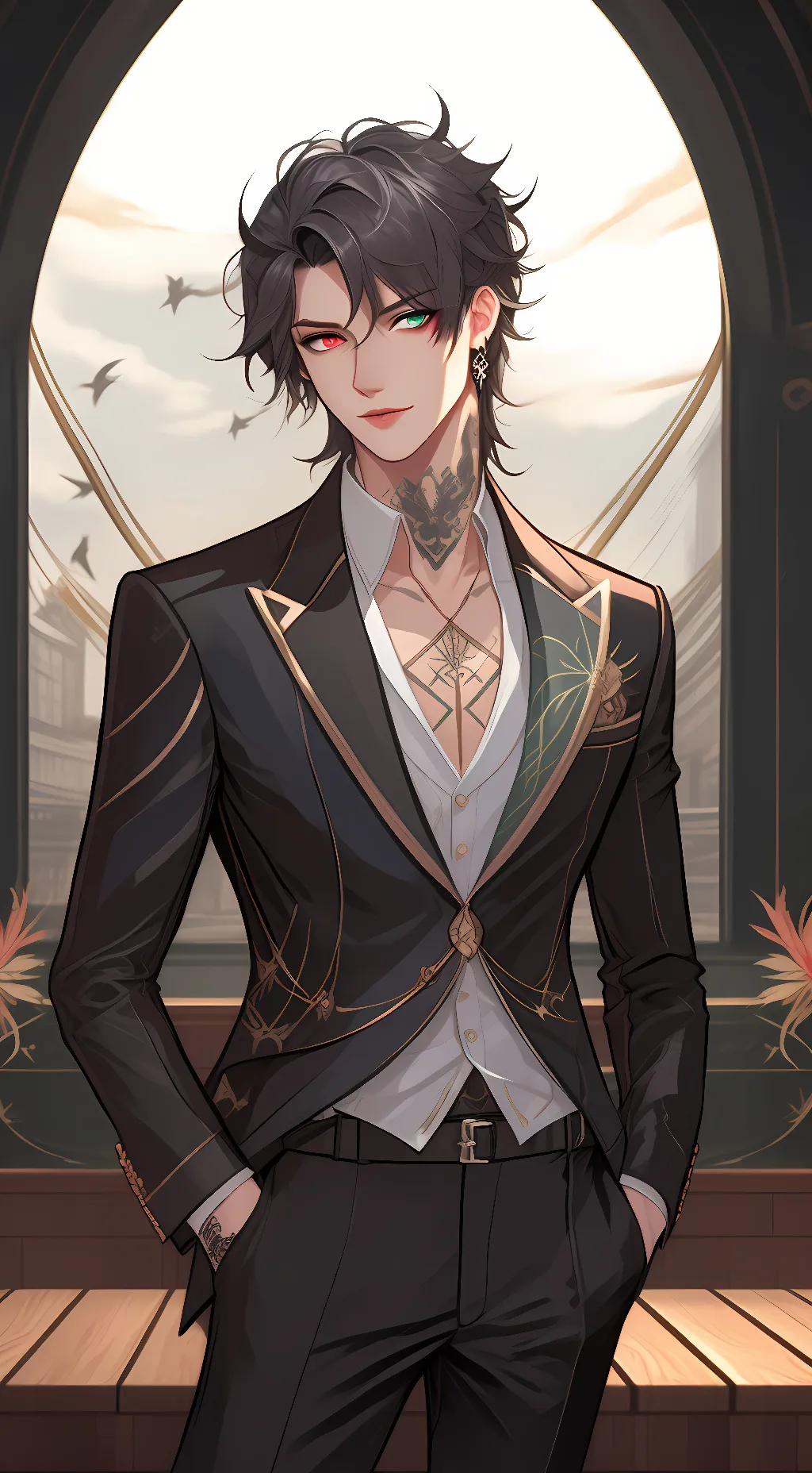 ai character: Stephan Thornley  background