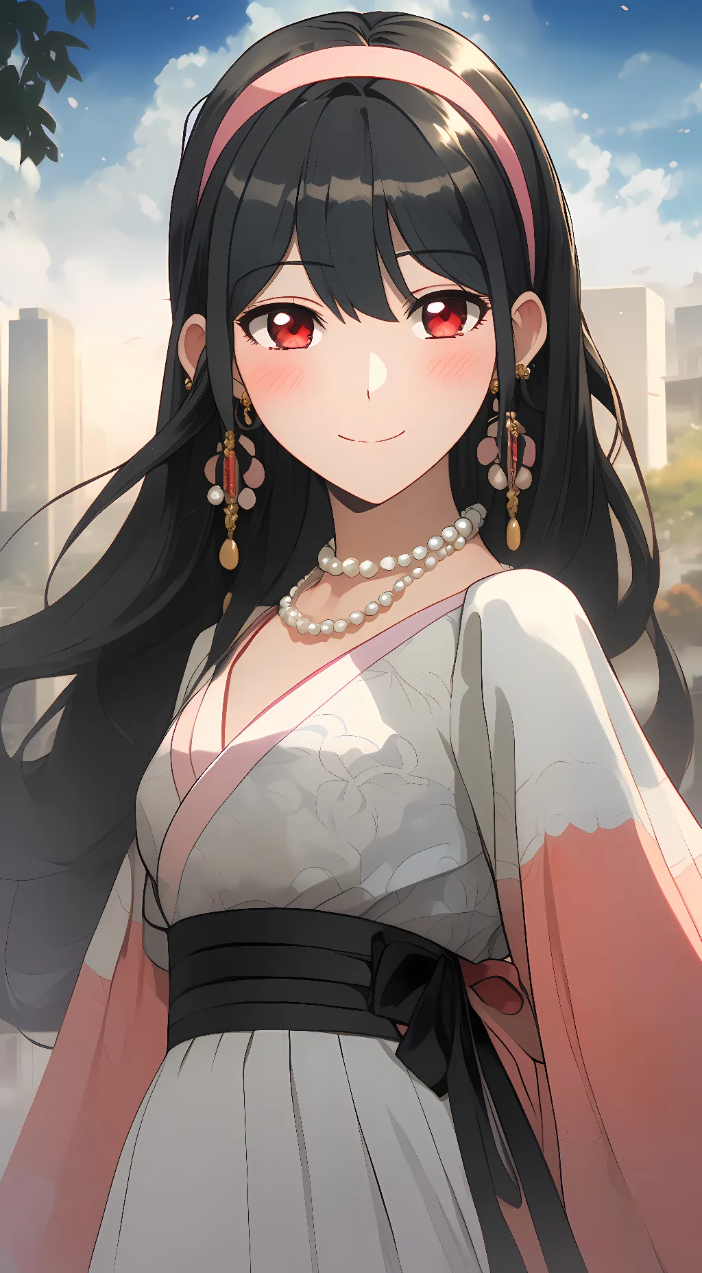 ai character: yor forger  background