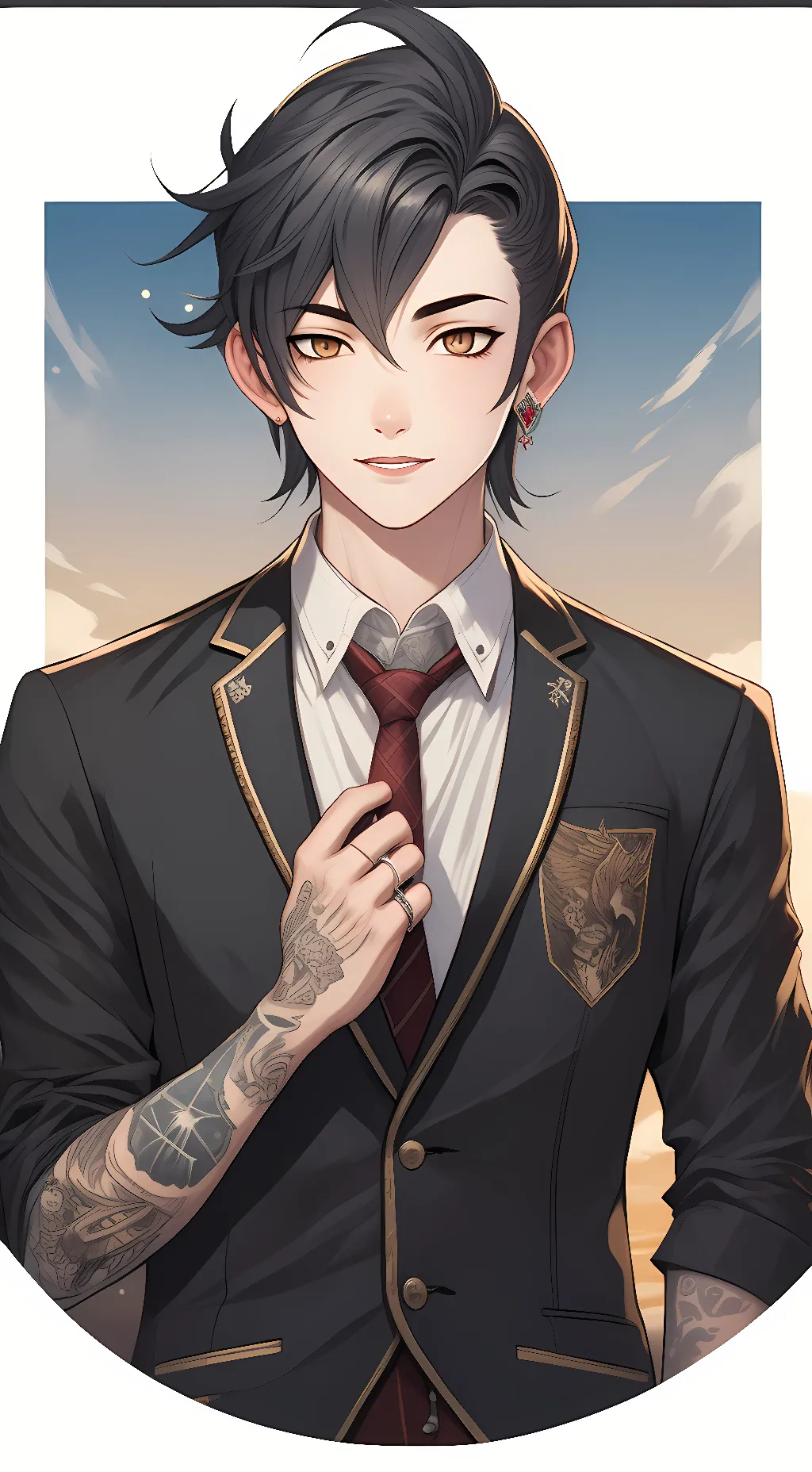 ai character: Liam  background