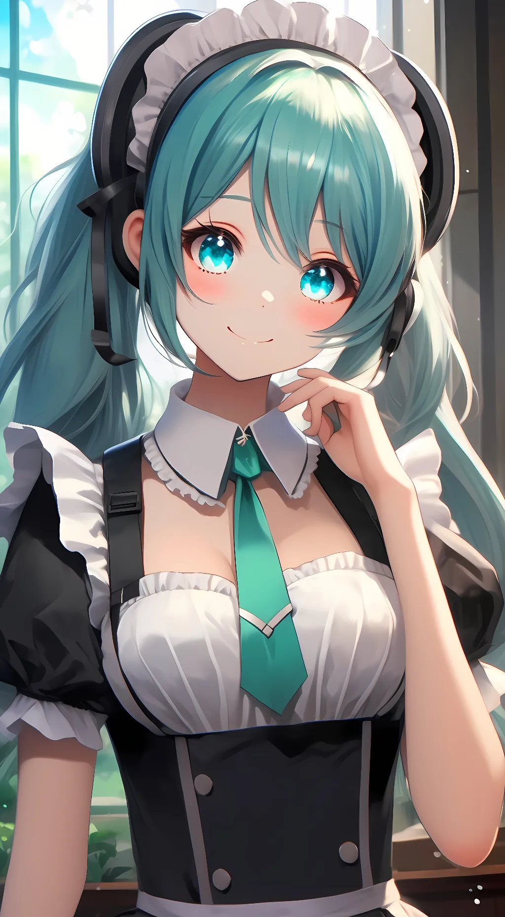 ai character: miku Hatsune  background