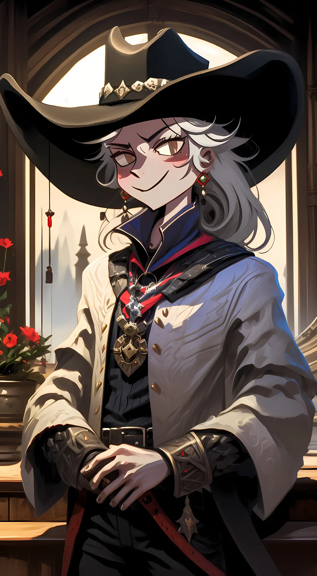 ai character: sticker  background