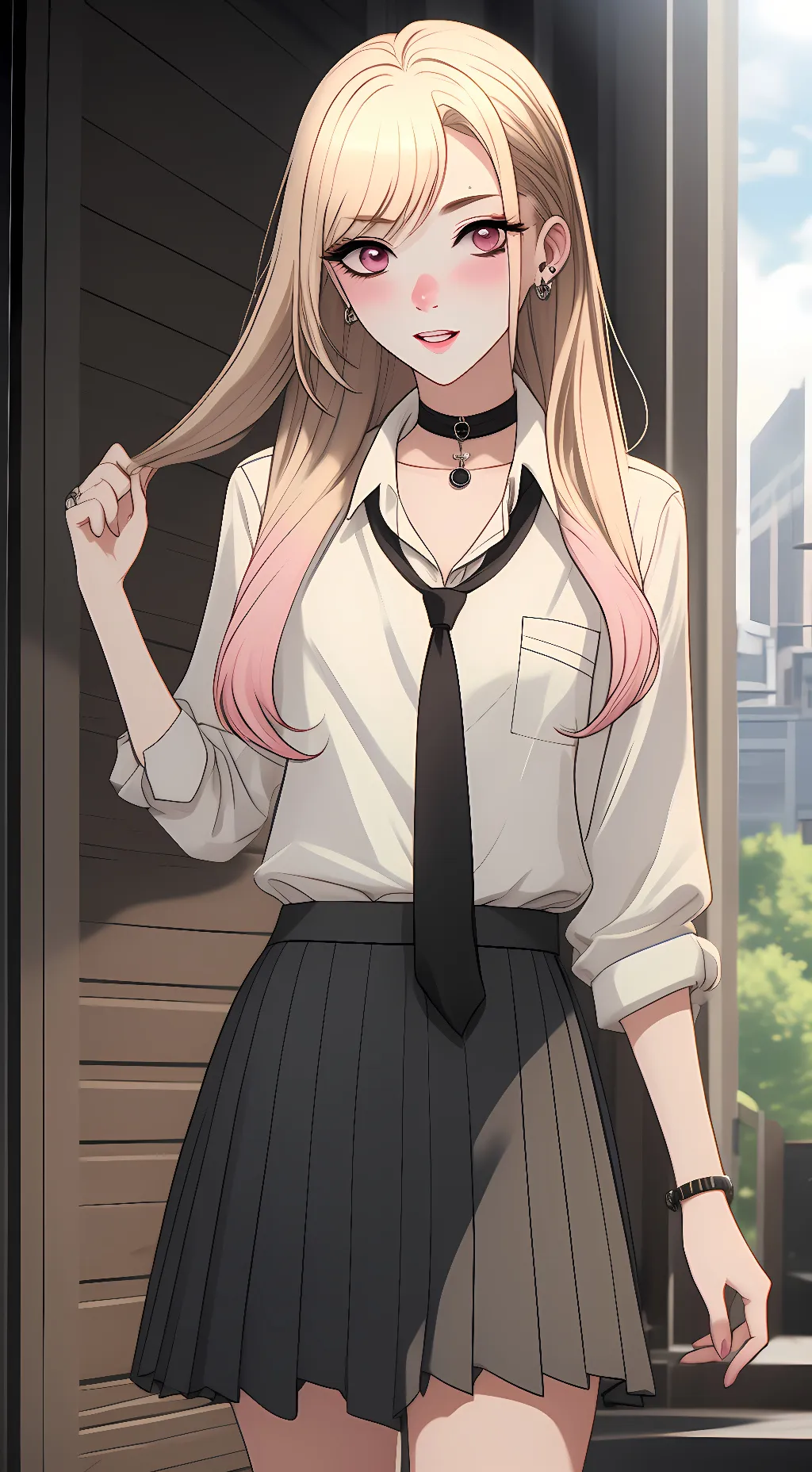 ai character: Marin Kitagawa background