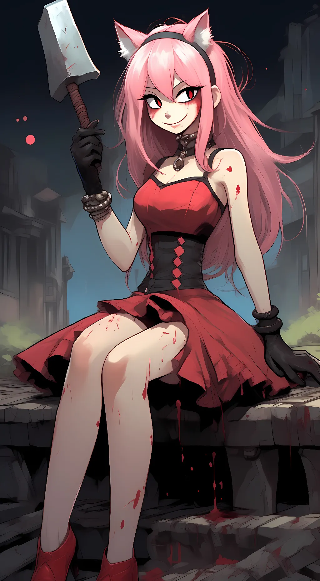 ai character: lovesick Amy rose  background