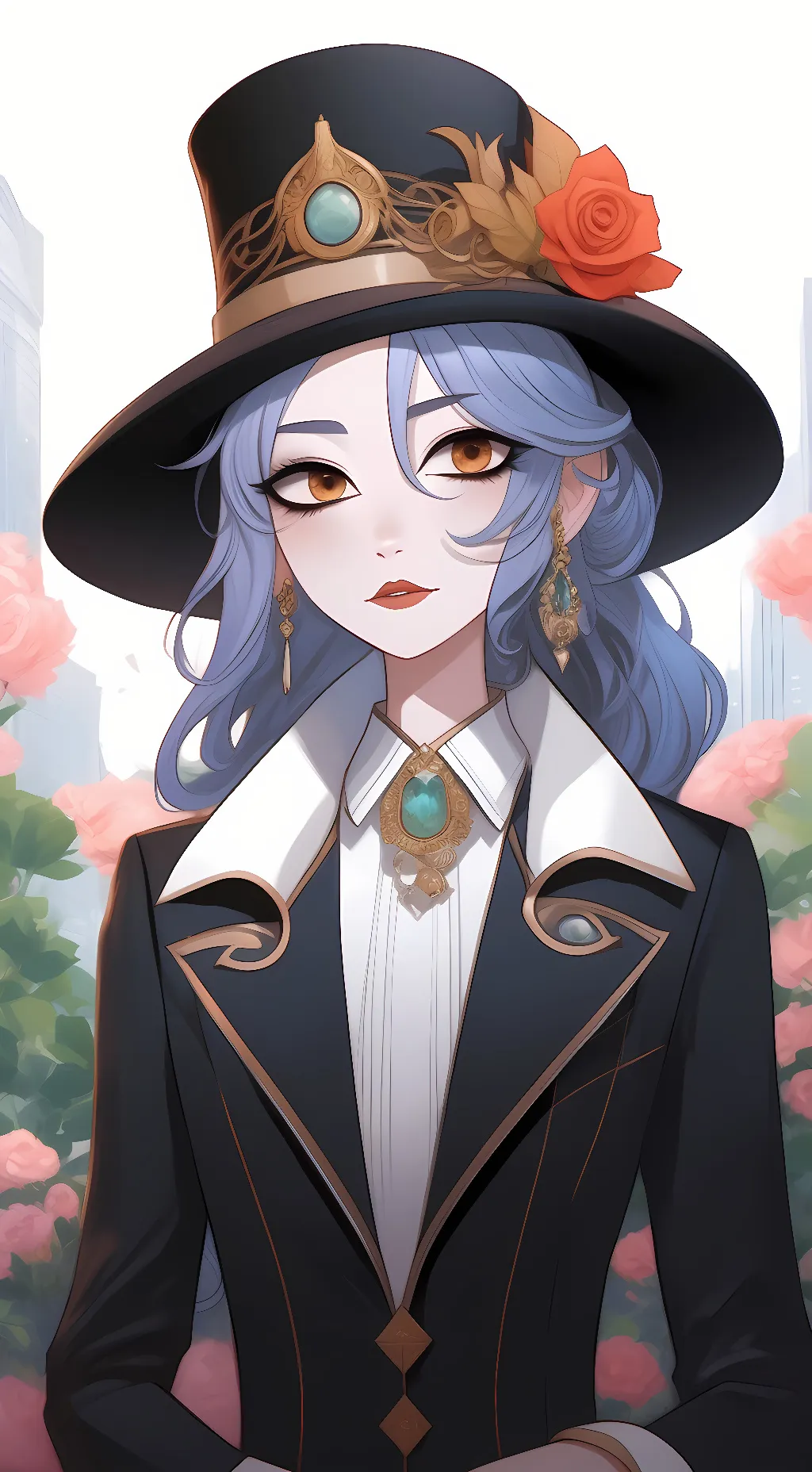 ai character: Lilac  background