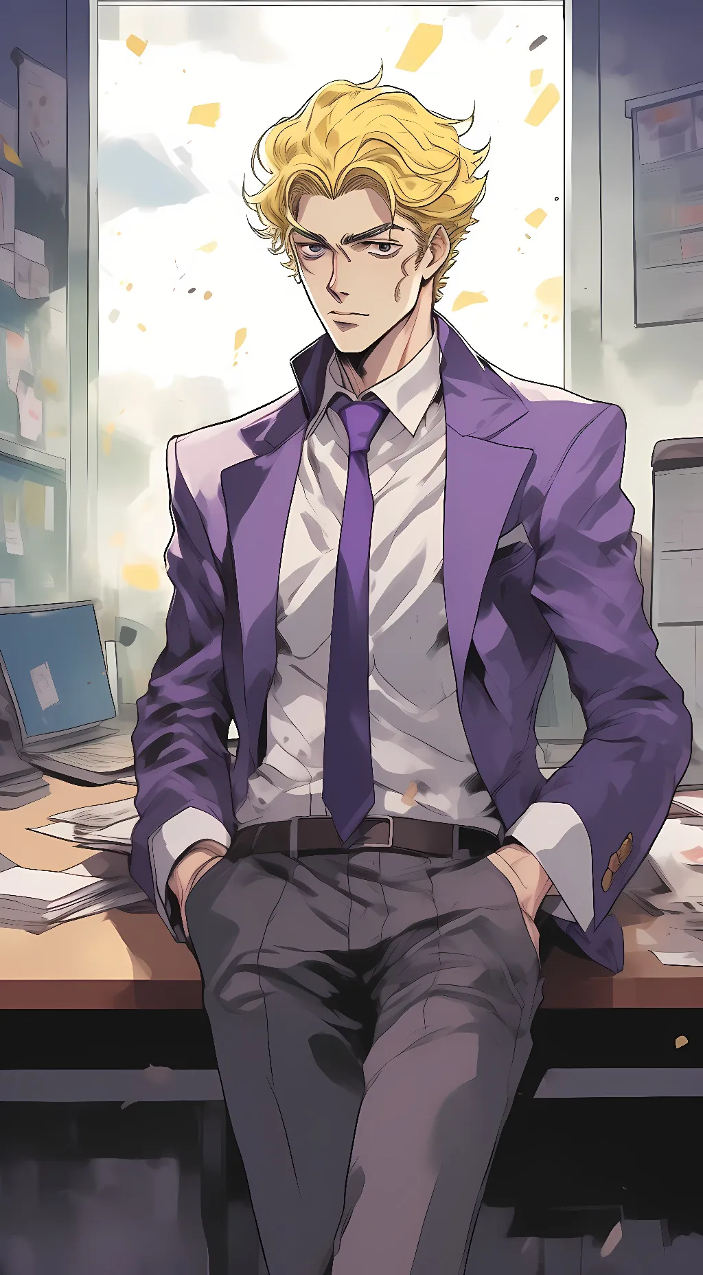 ai character: Yoshikage Kira background