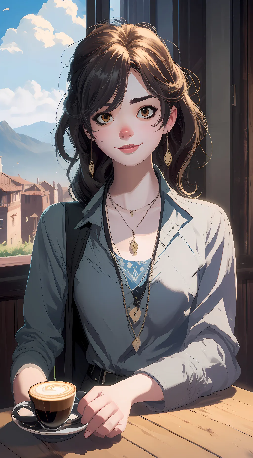 ai character: luna background