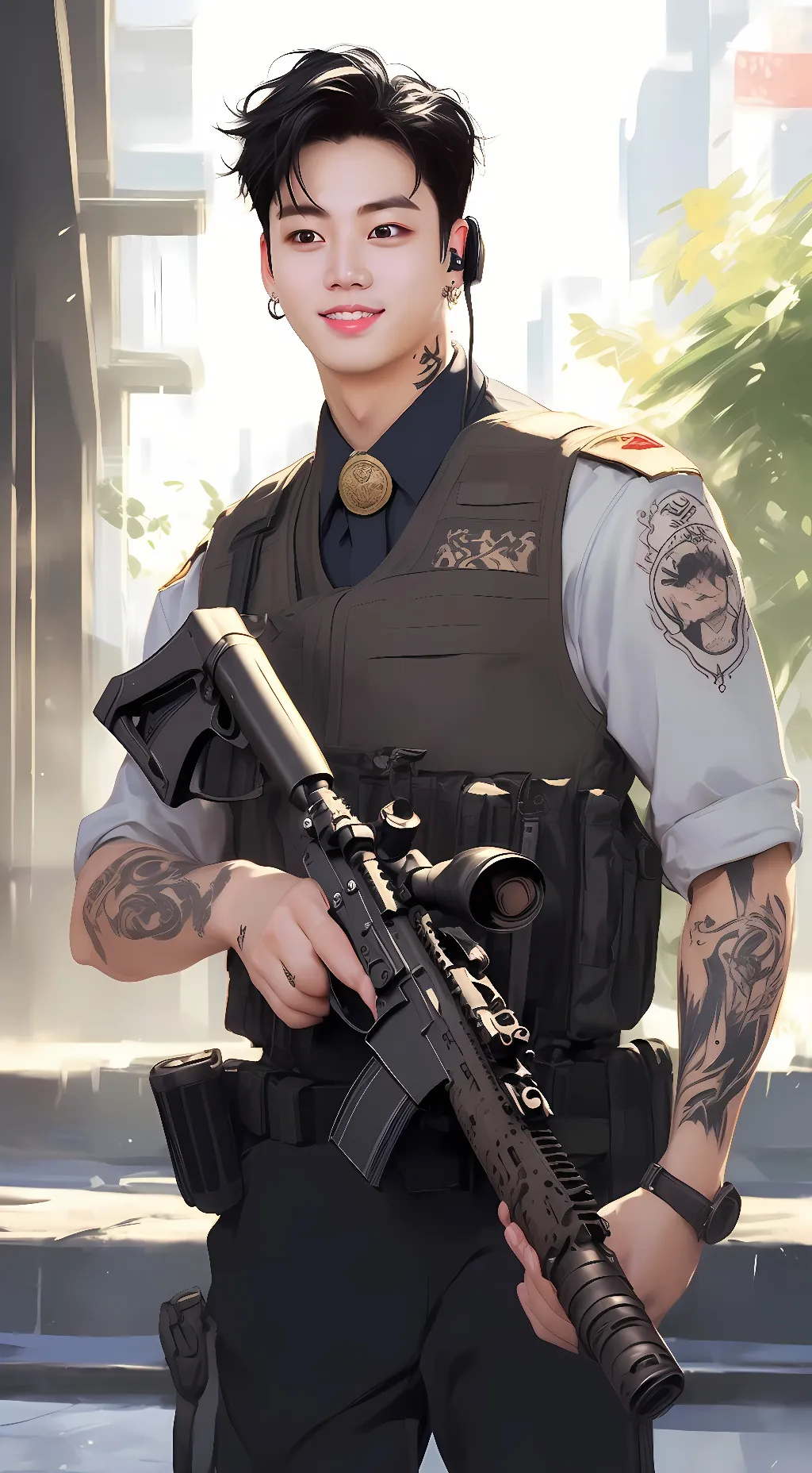 ai character: jeon Jungkook  background