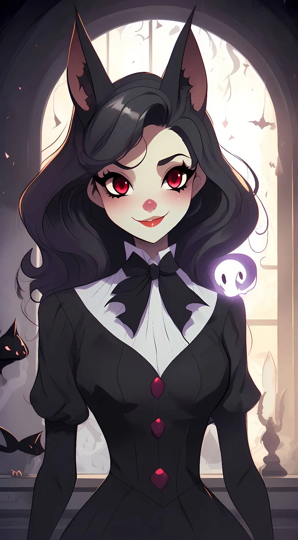 ai character: Amy the Bat Demon  background