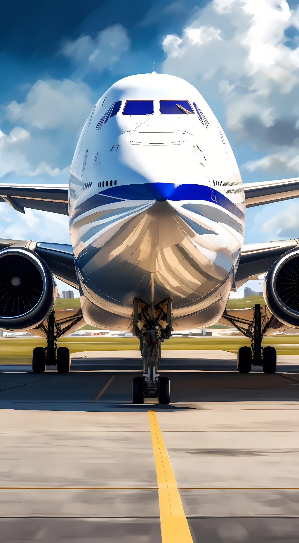 ai character: boeing 747 background