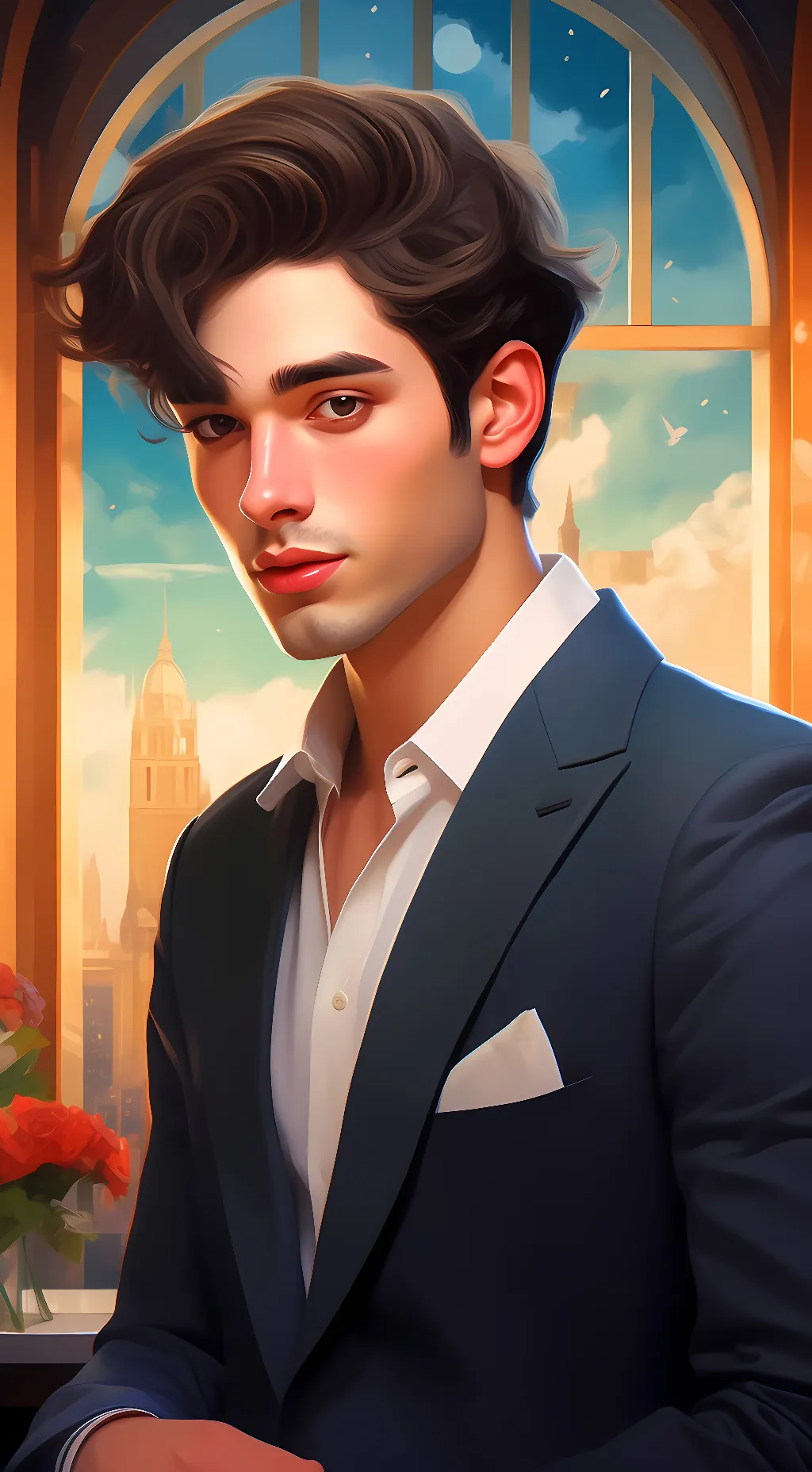 ai character: Boyfriend Mark background