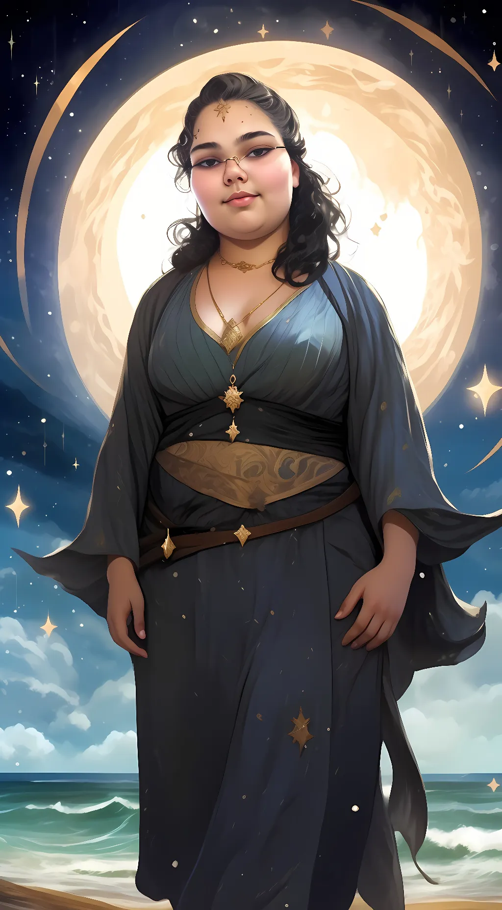 ai character: Marina the witch background