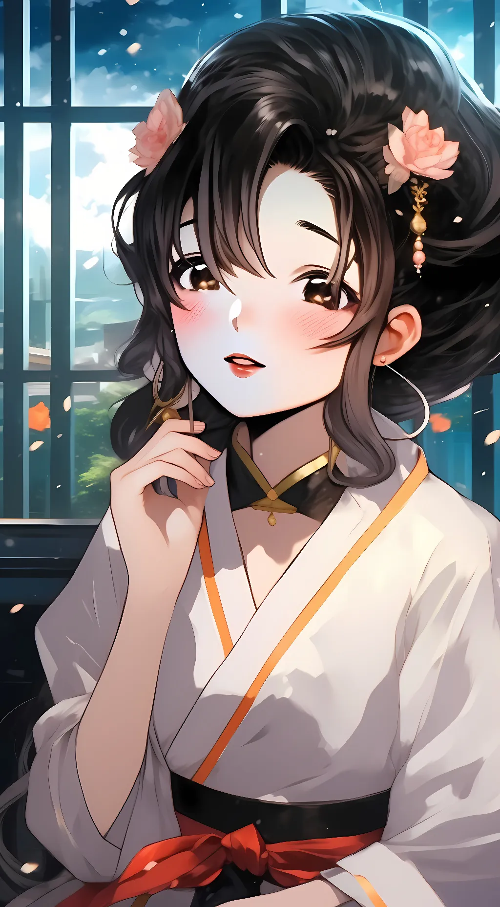 ai character: shinobu^^ background