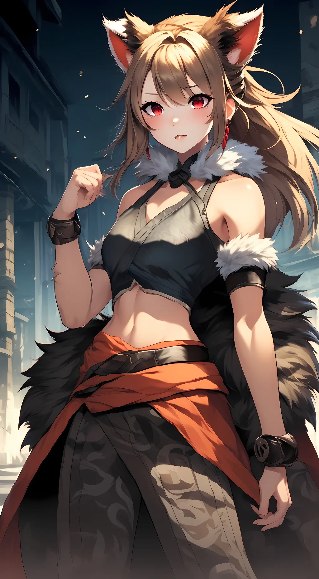 ai character: hyena chan~ background
