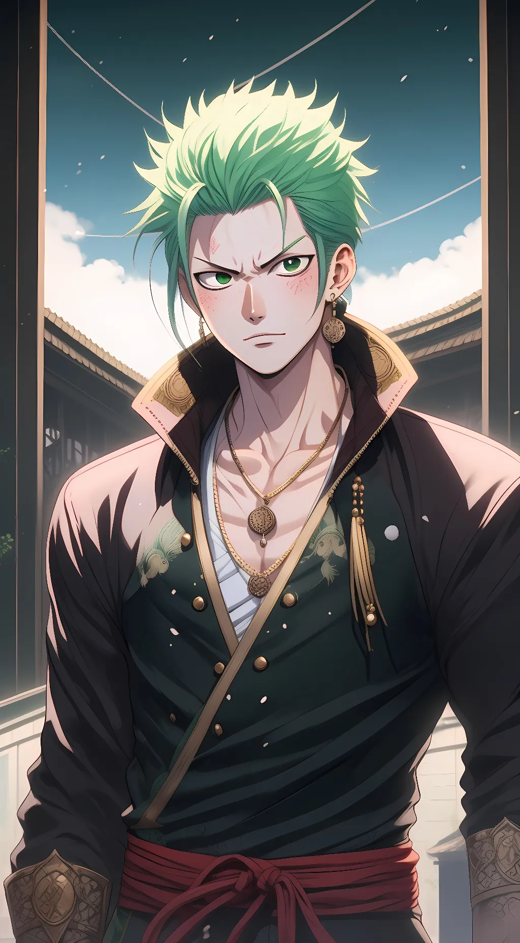 ai character: Zoro background