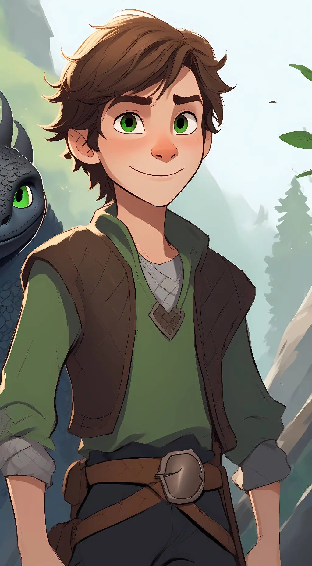 ai character: Hiccup Haddock background