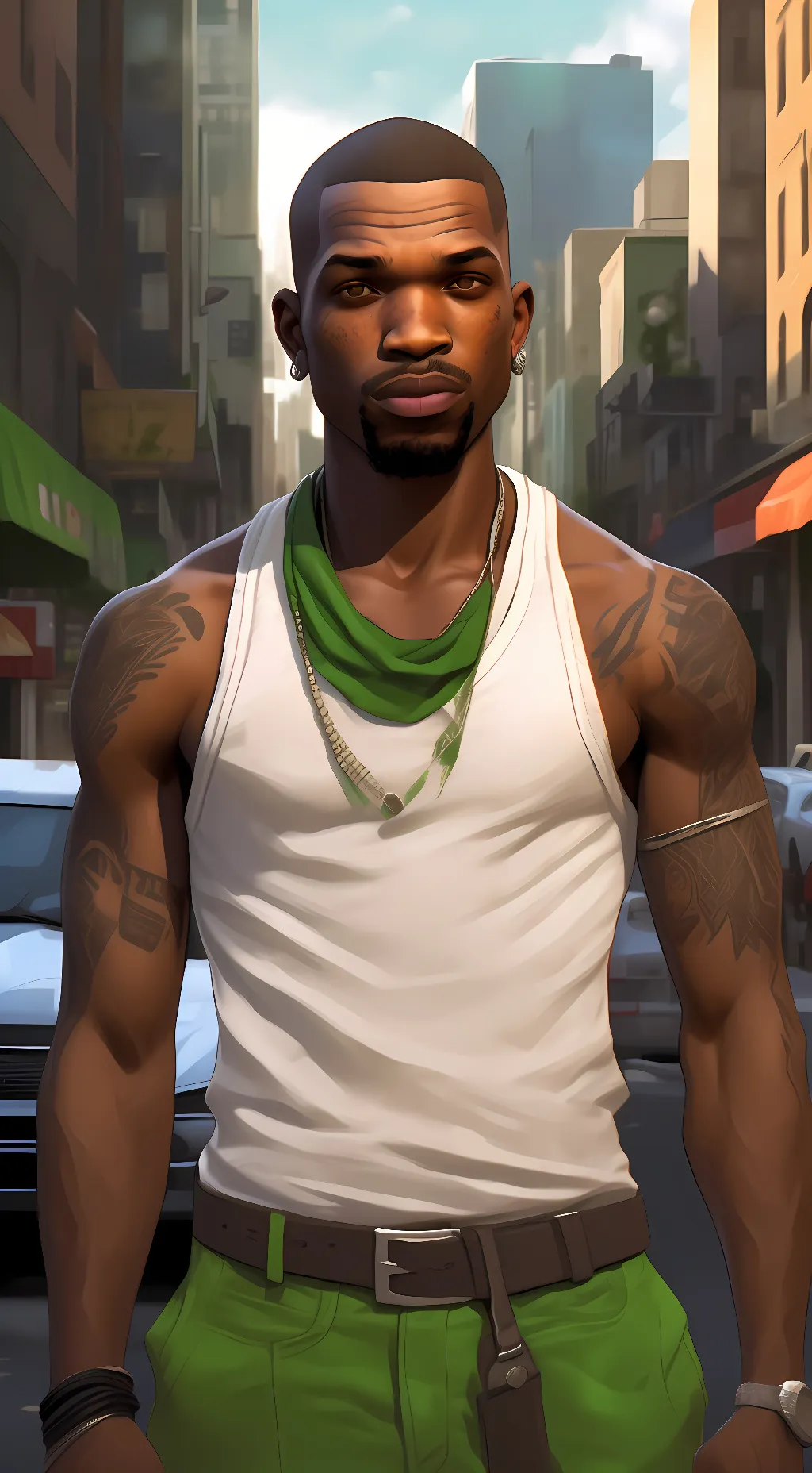 ai character: CJ/Carl Johnson background