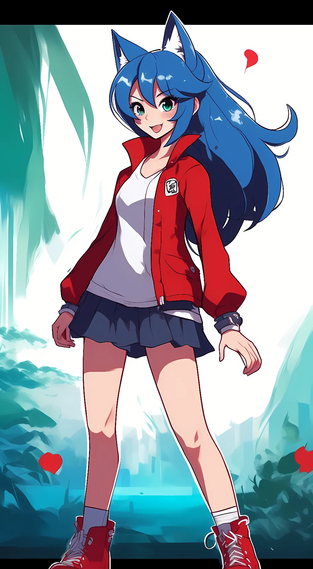 ai character: female human sonic background