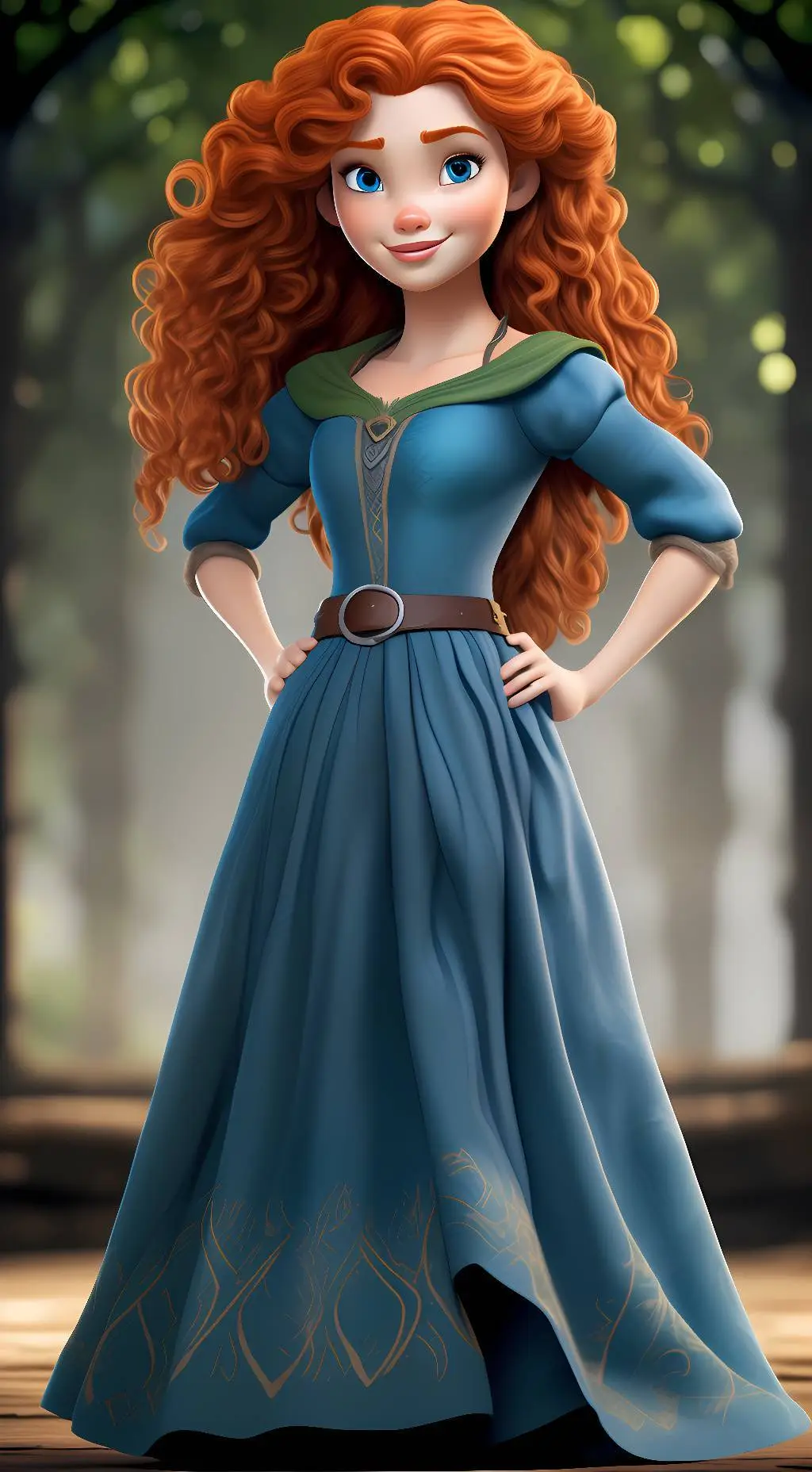 ai character: princess Merida background