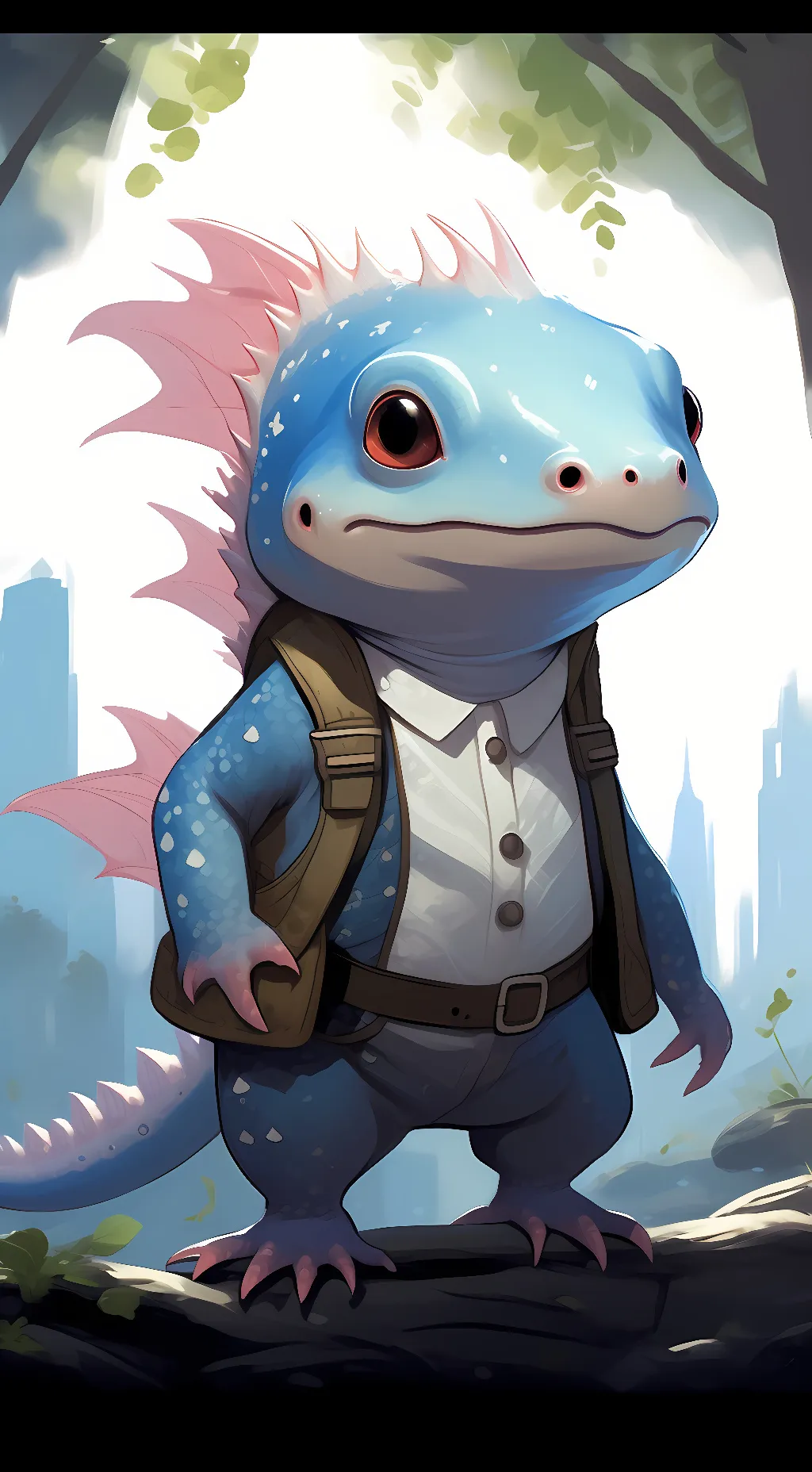 ai character: Axolotl background