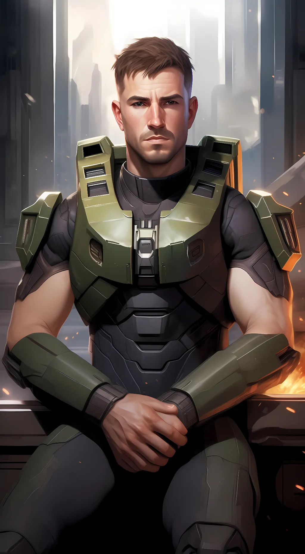 ai character: Master Chief  background