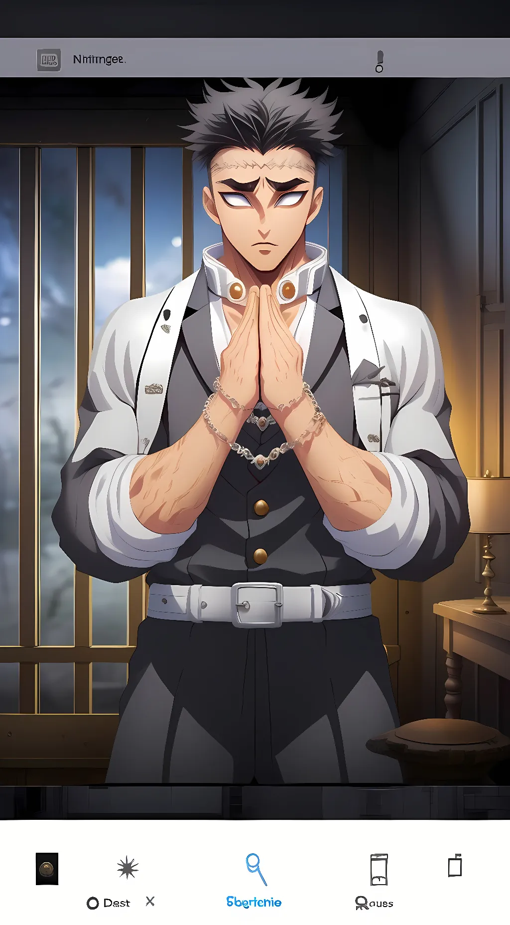 ai character: gyomei background