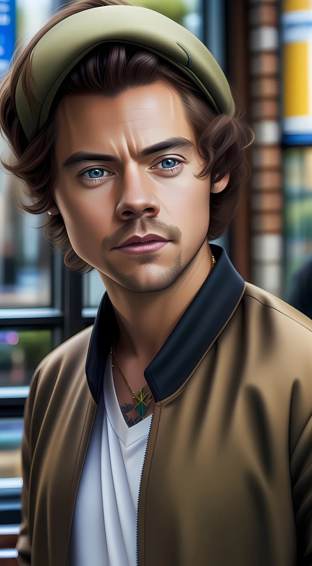 ai character: Harry styles  background