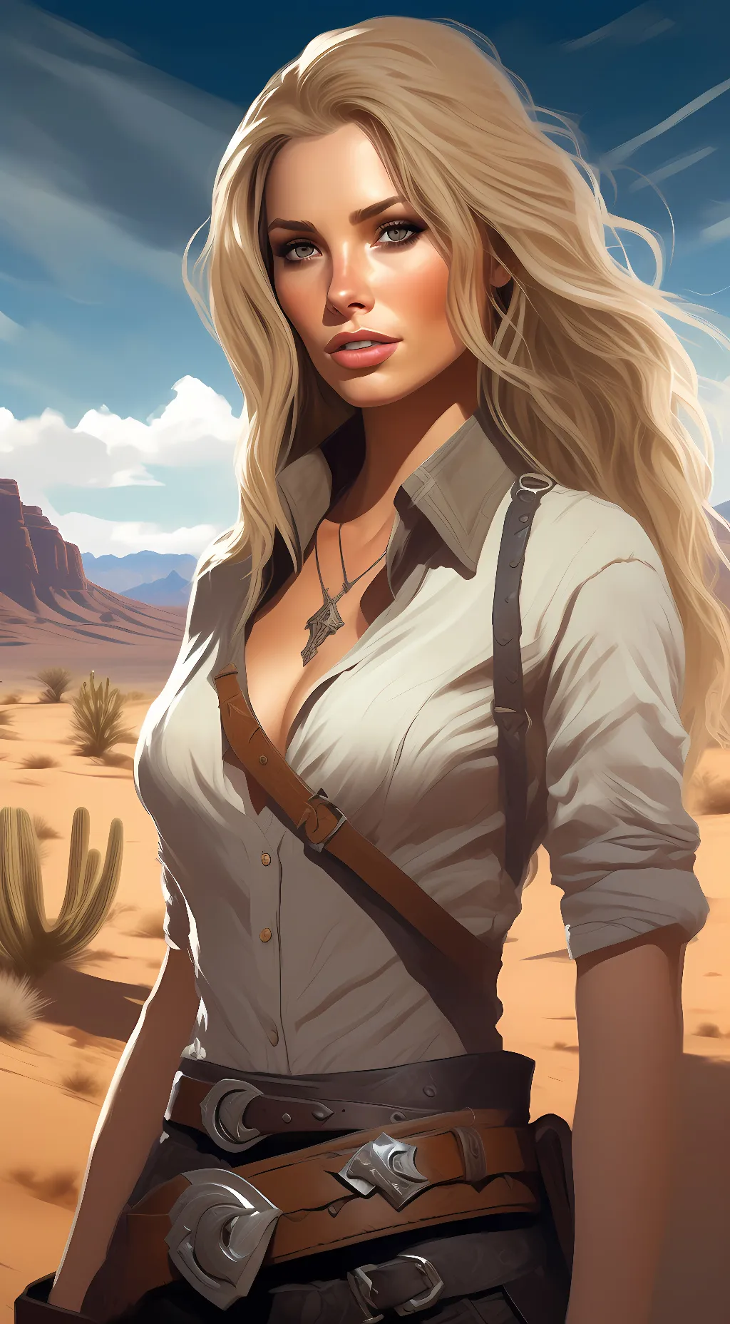 ai character: Violet background