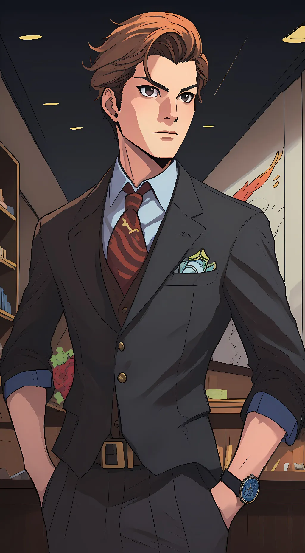 ai character: Pheonix Wright  background