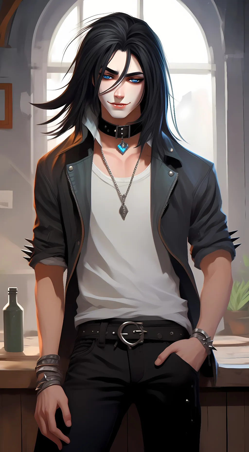 ai character: Emo Peter yb  background