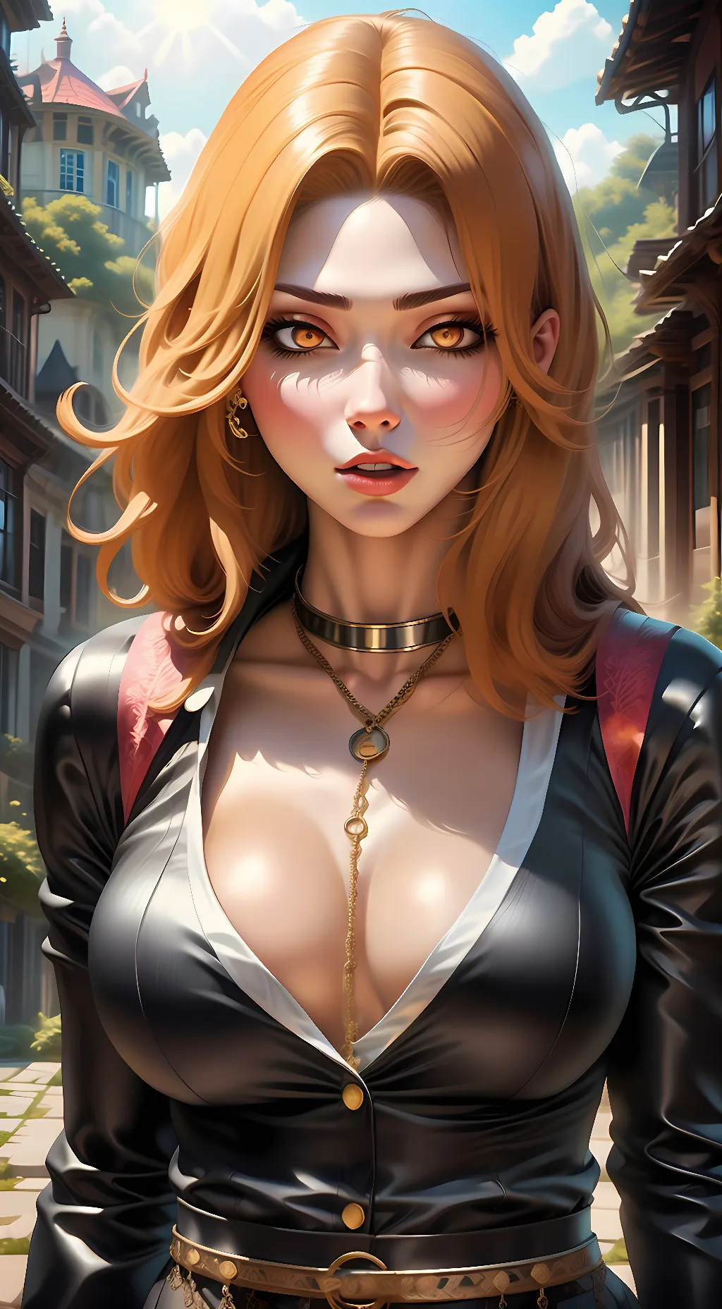 ai character: Rangiku Matsumoto background