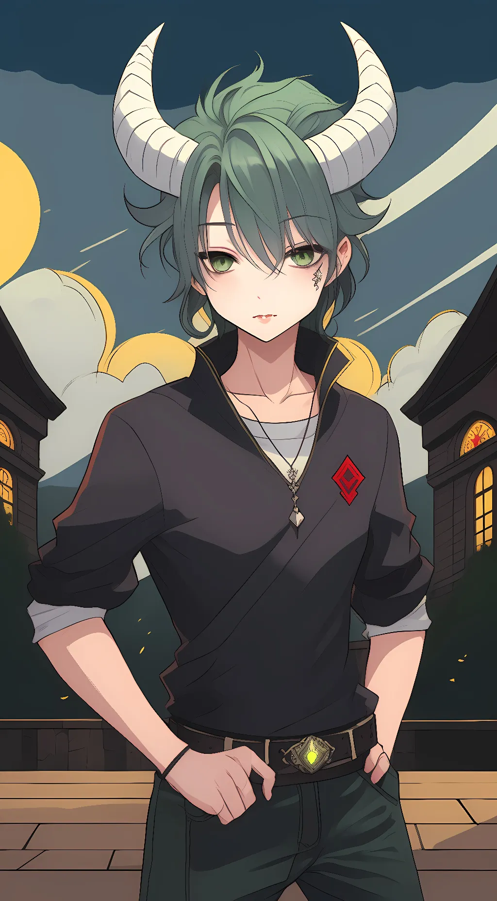 ai character: ash background