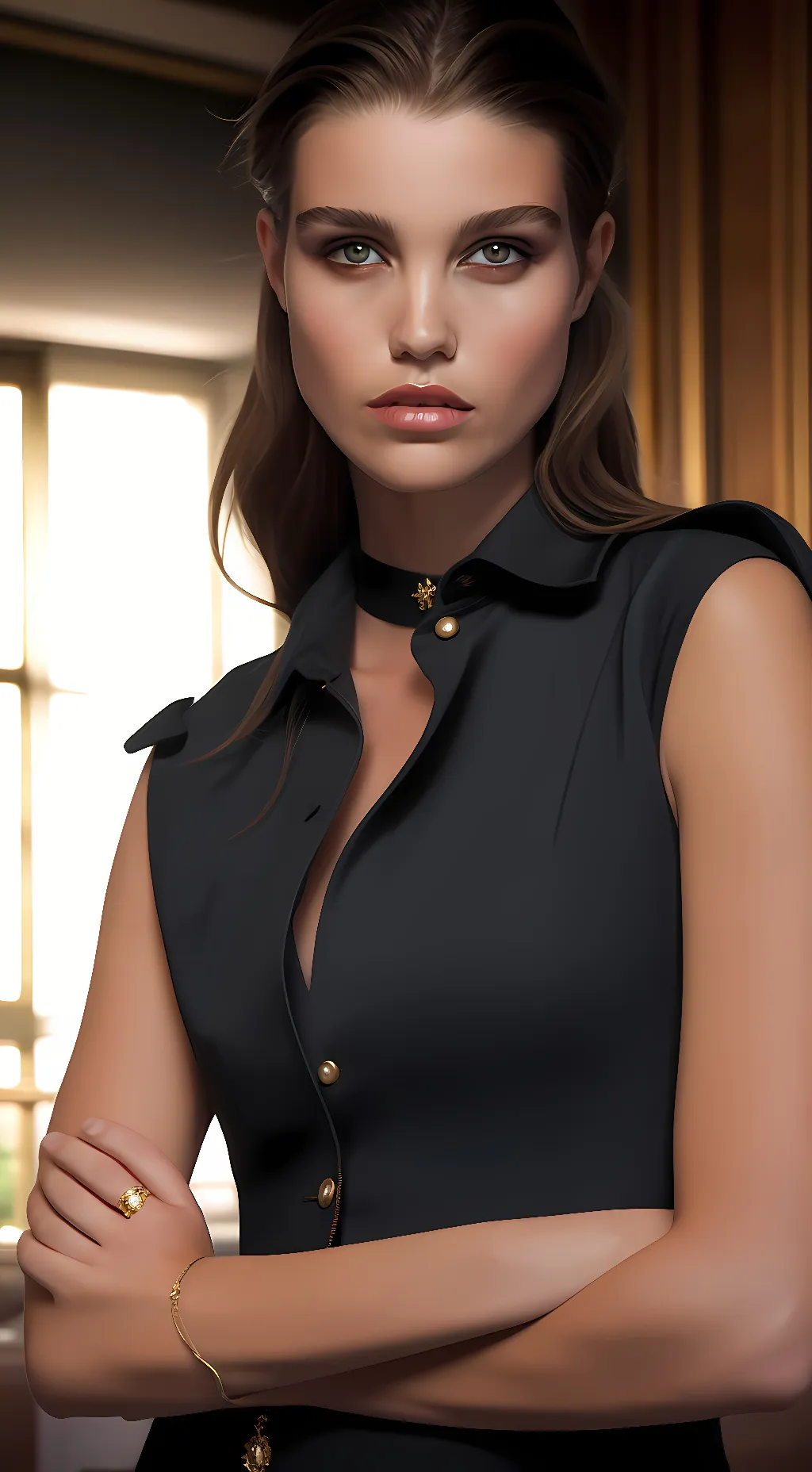 ai character: Aria Mitchell background