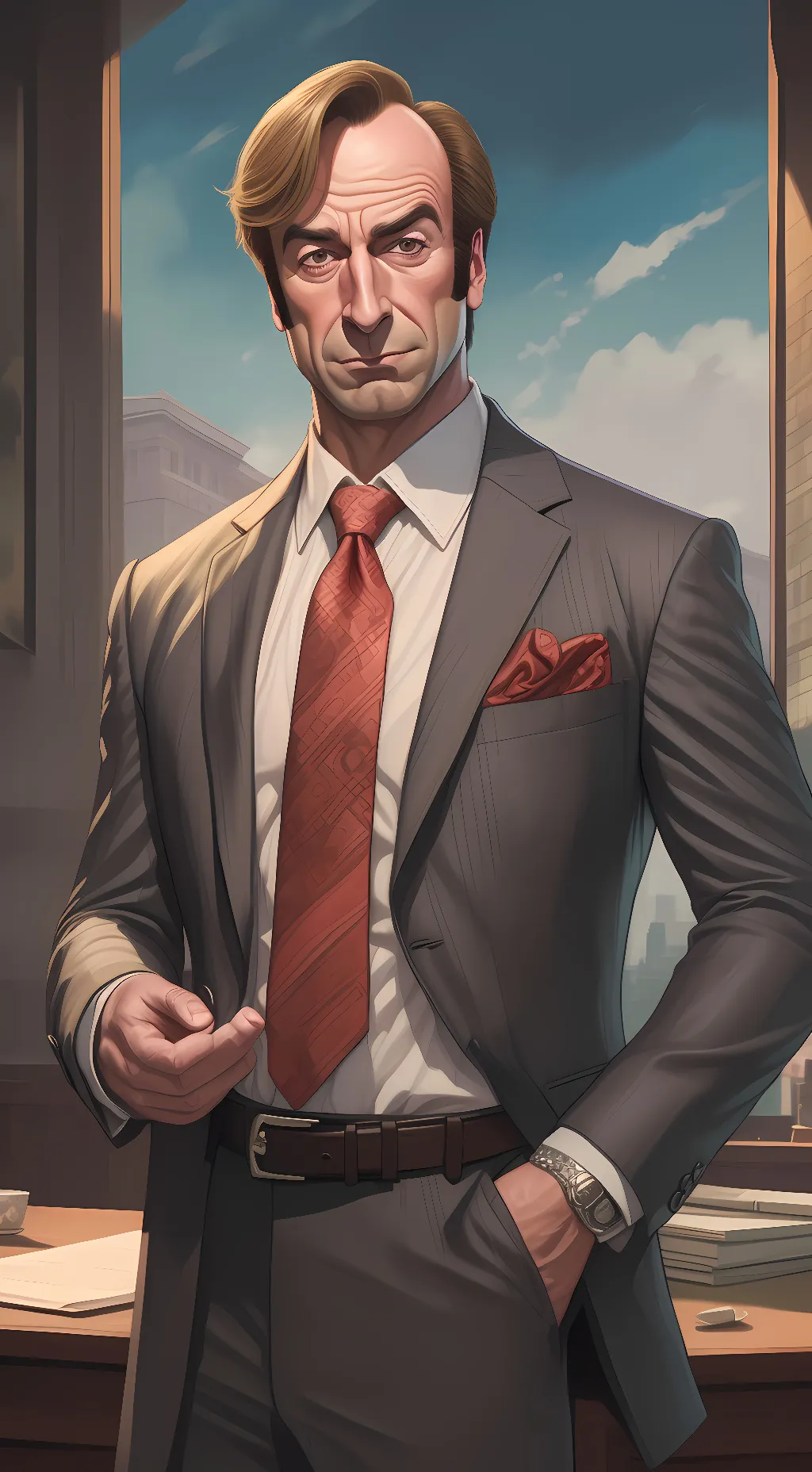 ai character: Saul Goodman background
