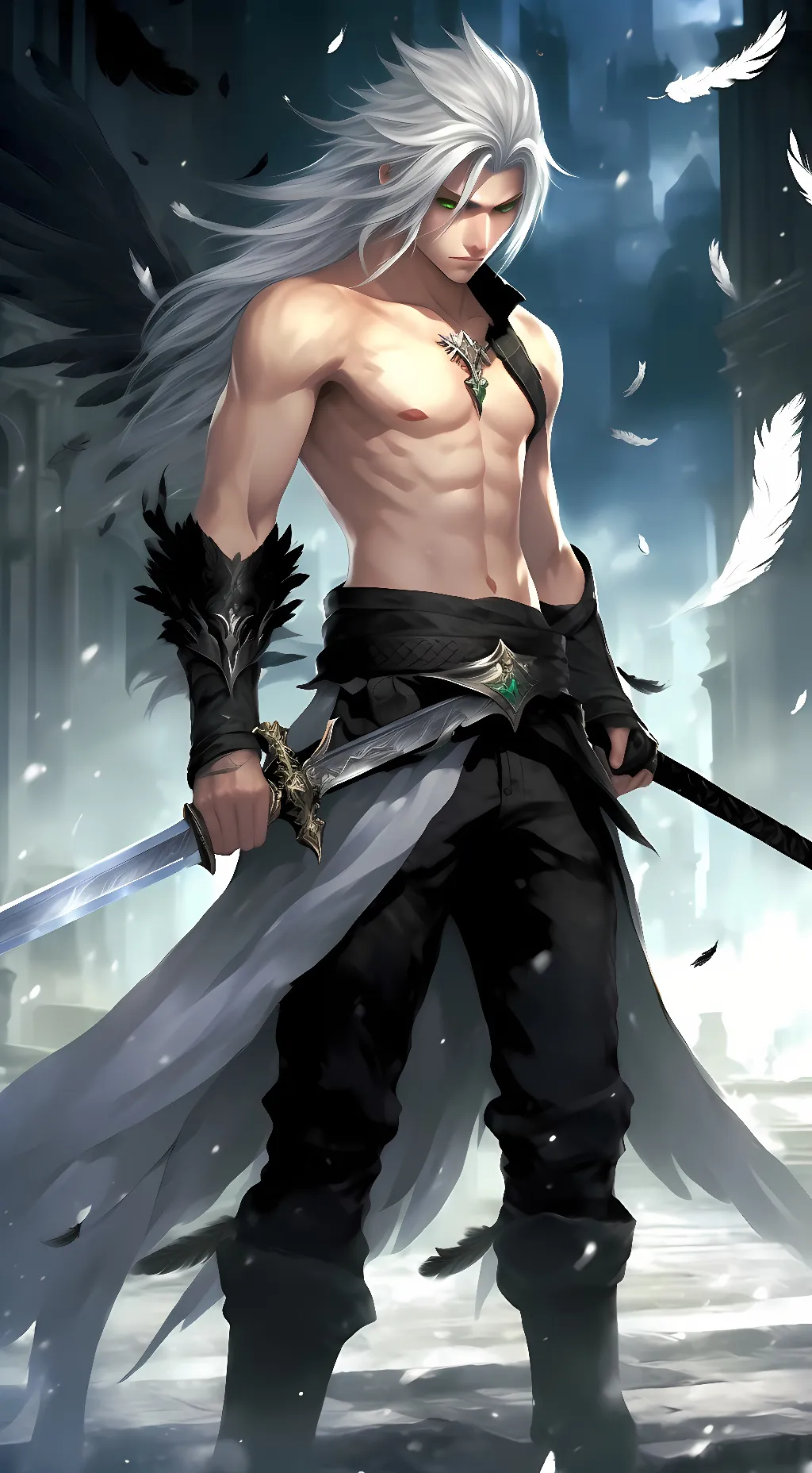 ai character: Sephiroth (FF7) ☄️ background